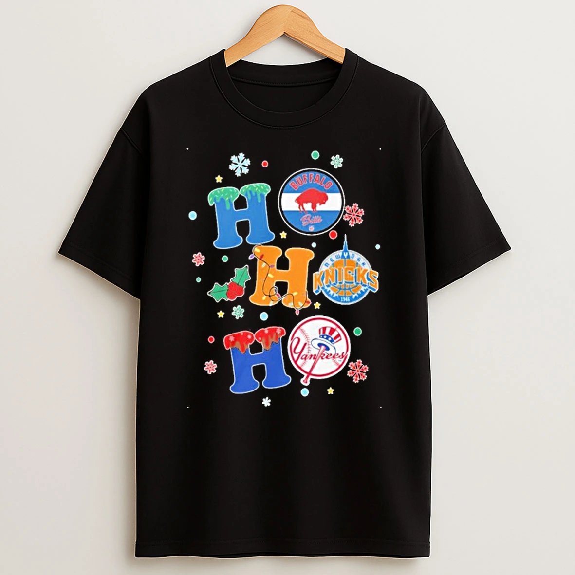 New York Sports Teams Ho Ho Ho Christmas Tshirt Hoodie
