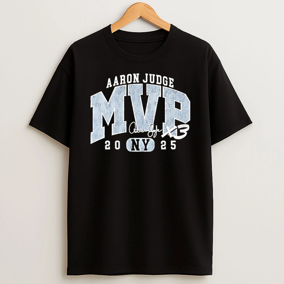 New York Yankees Aaron Judge X3 Mvp 2025 Signature Tshirt Hoodie