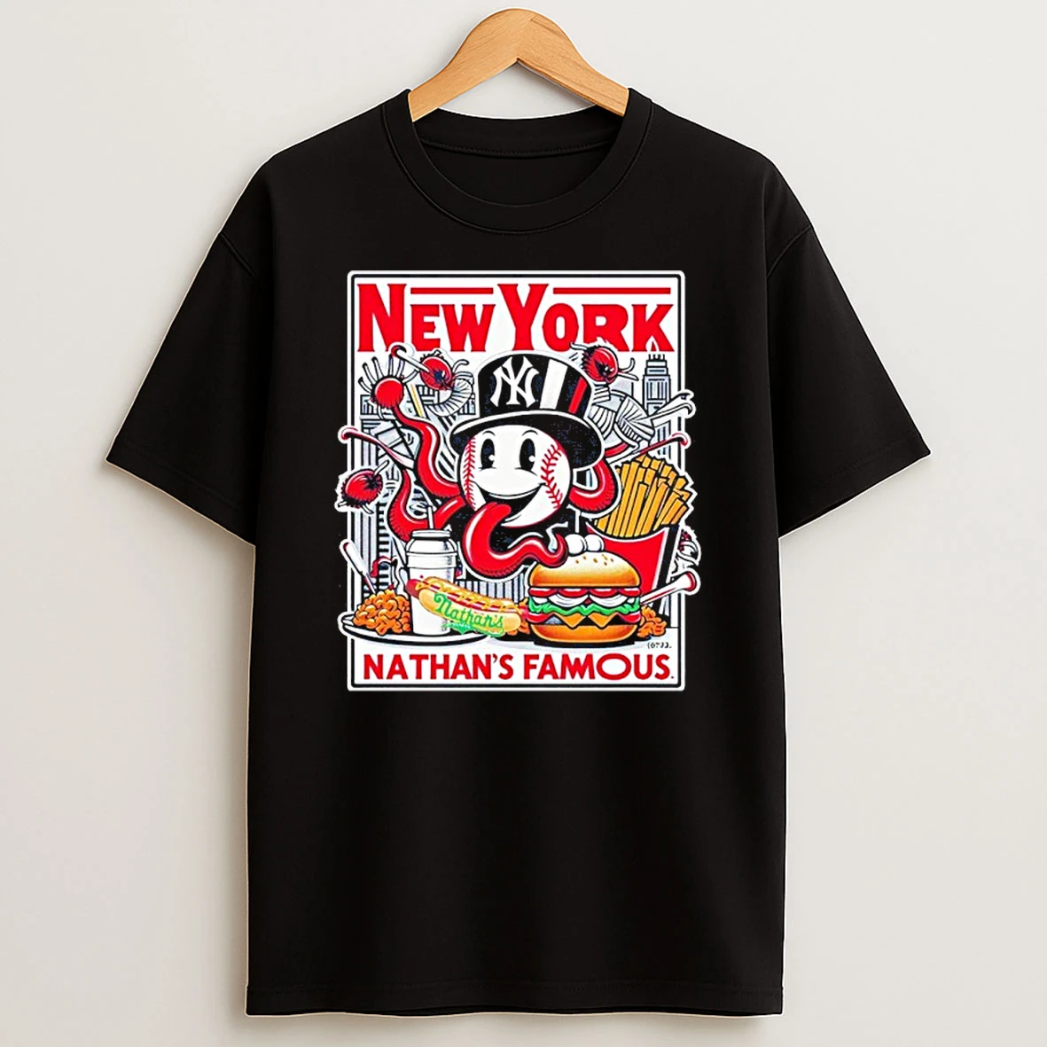 New York Yankees Nathans Famous Tshirt Hoodie