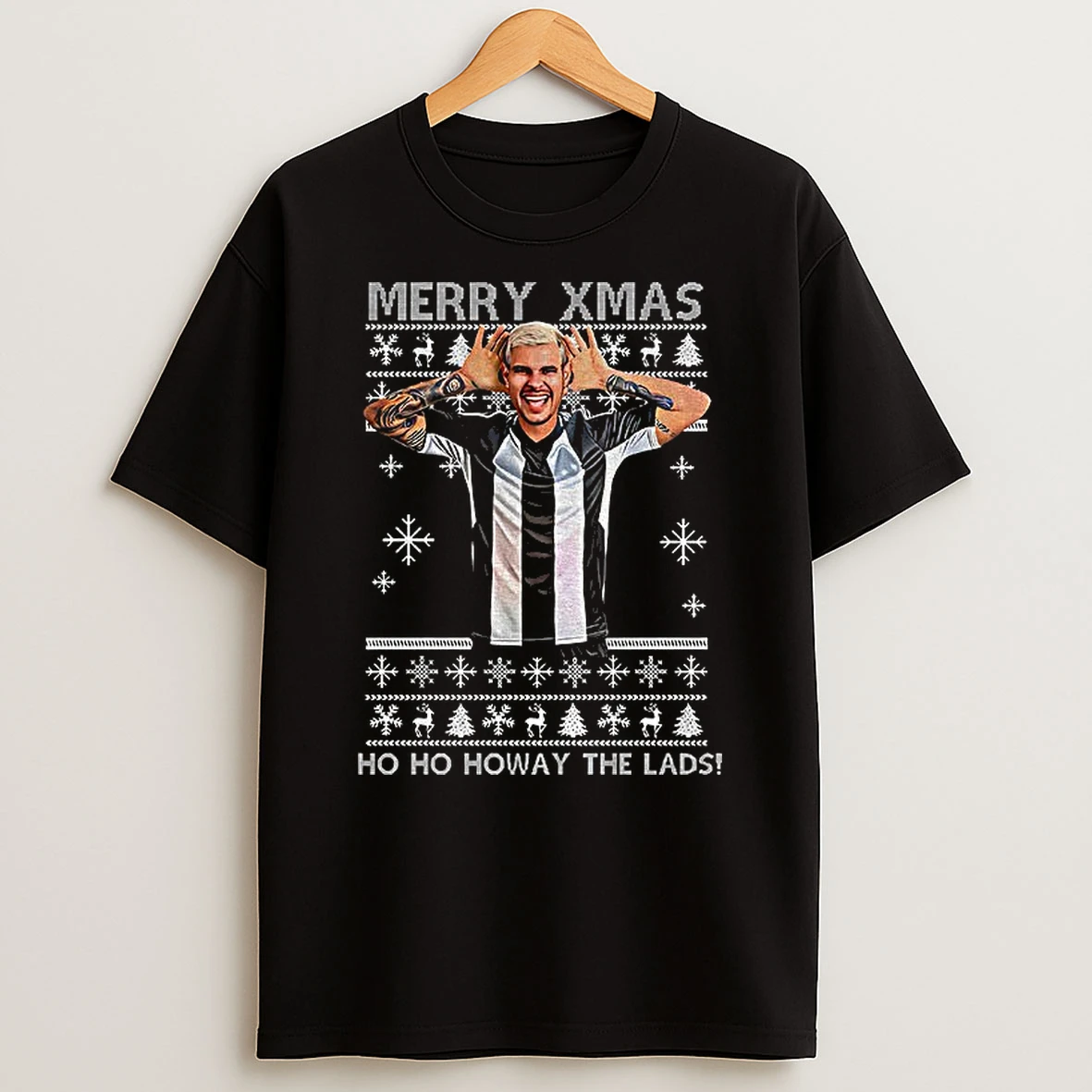 Newcastle Bruno Merry Xmas Ho Ho Howay The Lads Ugly Christmas Tshirt Hoodie