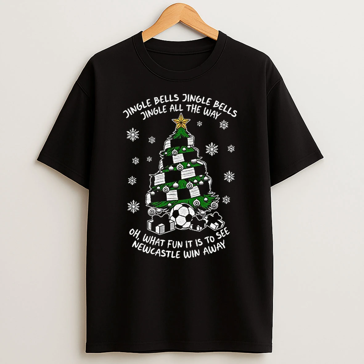 Newcastle Christmas Tree Jingle Bells Jingle All The Way Tshirt Hoodie