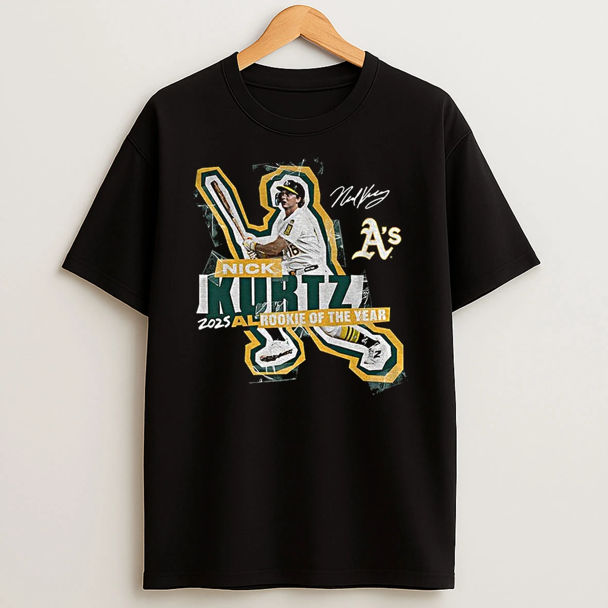 Nick Kurtz Oakland Athletics 2025 American League Rookie Of The Year Signature Tshirt Hoodie