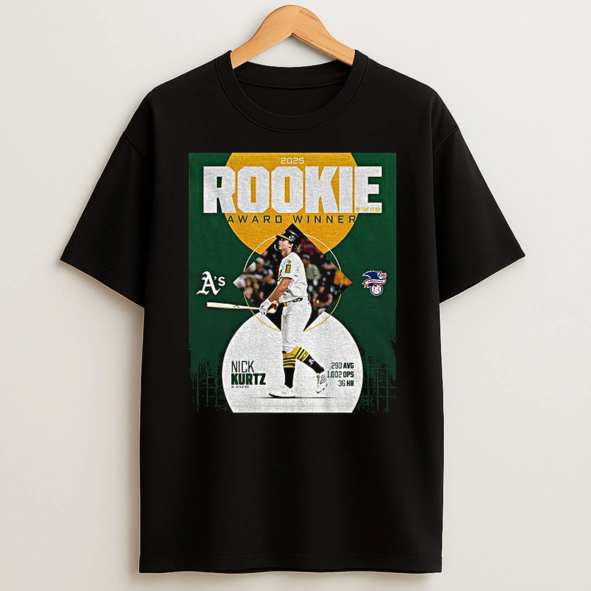 Nick Kurtz Oakland Athletics American League Rookie Award Winner Tshirt Hoodie