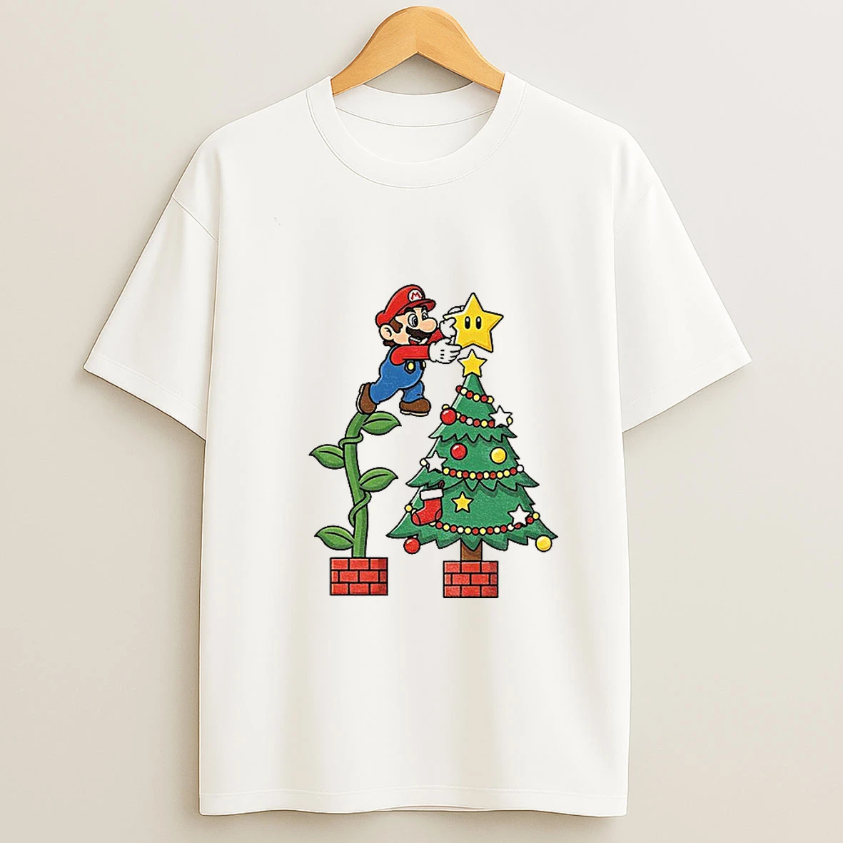 Nintendo Mario Bros Holiday Super Mario Christmas Tshirt Hoodie