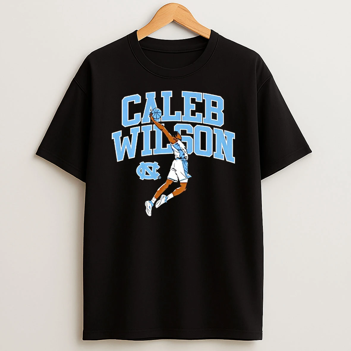 North Carolina Tar Heels Basketball Caleb Wilson Player Pose Tshirt Hoodie