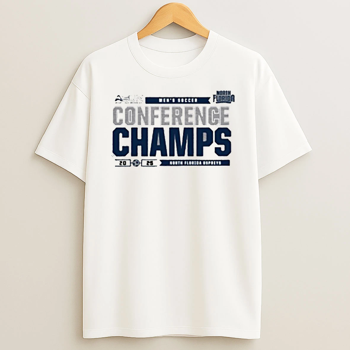 North Florida Ospreys 2025 Asun Mens Soccer Champions Tshirt Hoodie