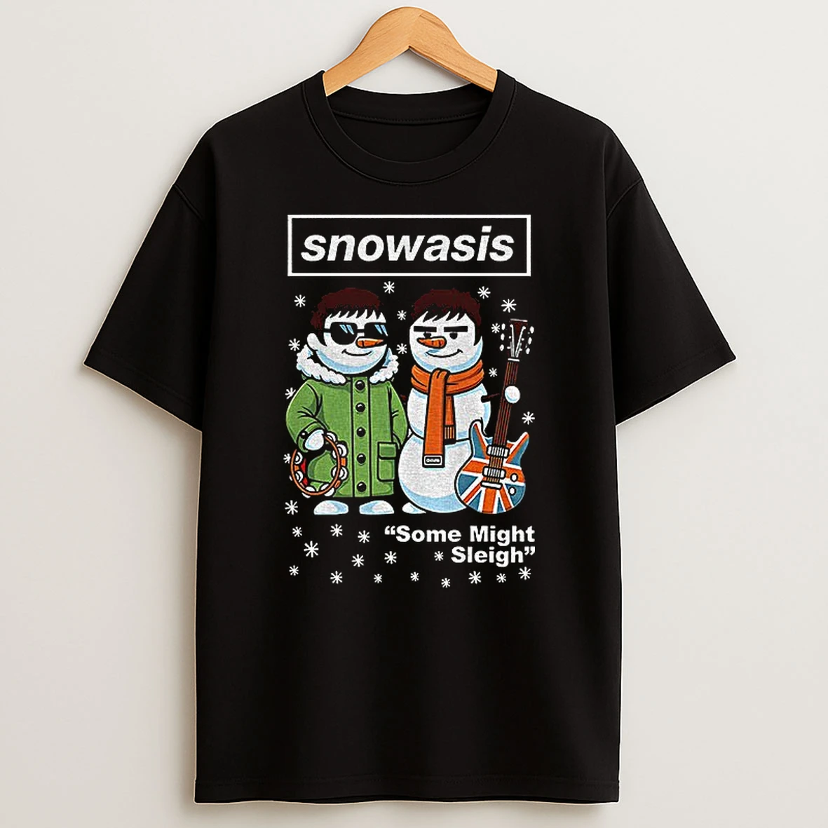 Oasis Band X Snowman Snowasis Some Might Sleigh Merry Christmas Tshirt Hoodie