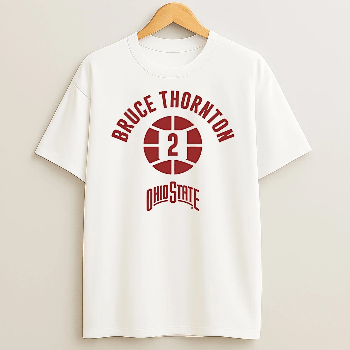 Ohio State Buckeyes Basketball Bruce Thornton 2 Name Number Ball Circle Tshirt Hoodie