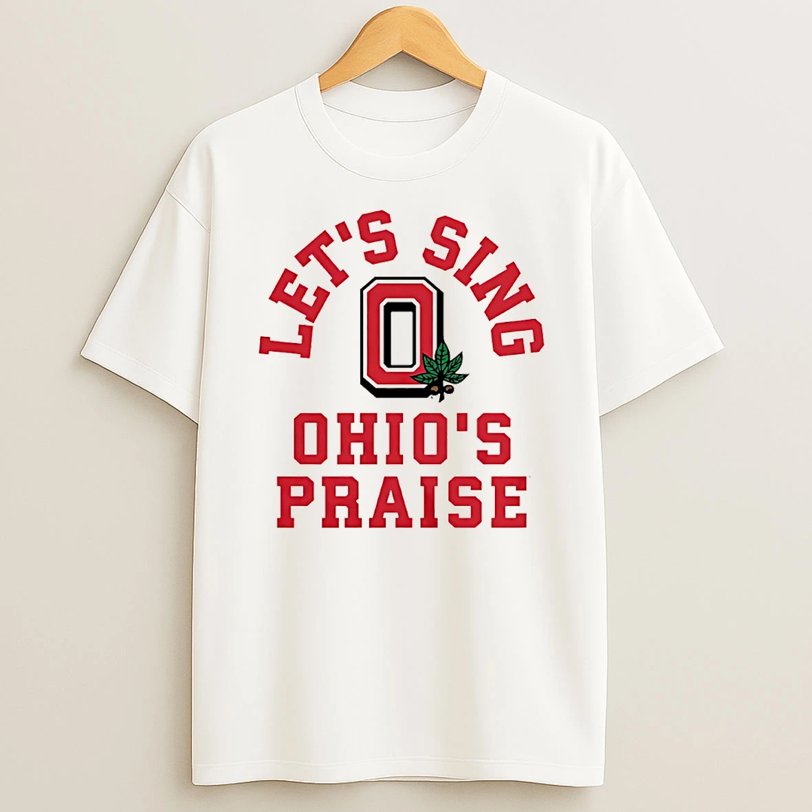 Ohio State Buckeyes Lets Sing Ohios Praise Circle Tshirt Hoodie