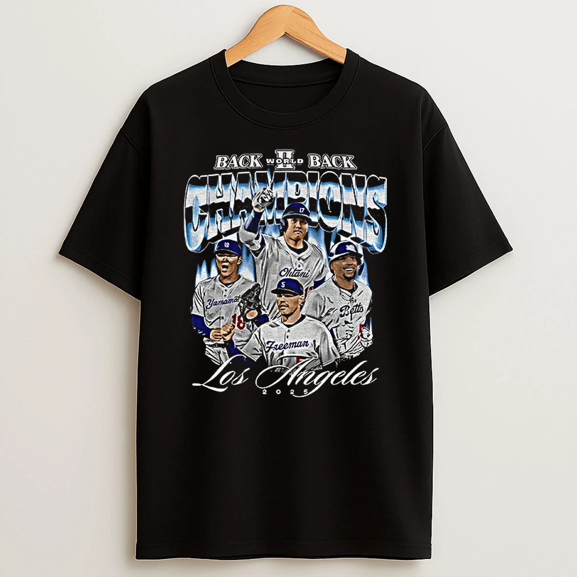Ohtani Freeman Betts Yamamoto Los Angeles Dodgers Back To Back 9x World Series Champions 2025 Tshirt Hoodie