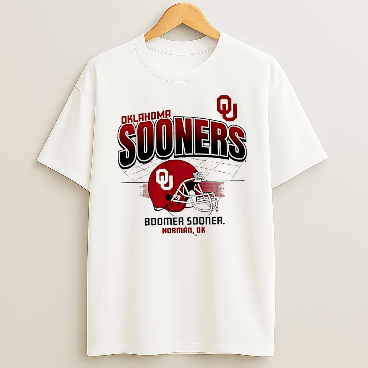 Oklahoma Sooners Helmet Grid Football Tshirt Hoodie
