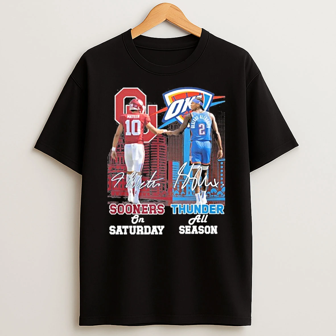 Oklahoma Sooners On Saturdays And Okc Thunder All Season City Tshirt Hoodie