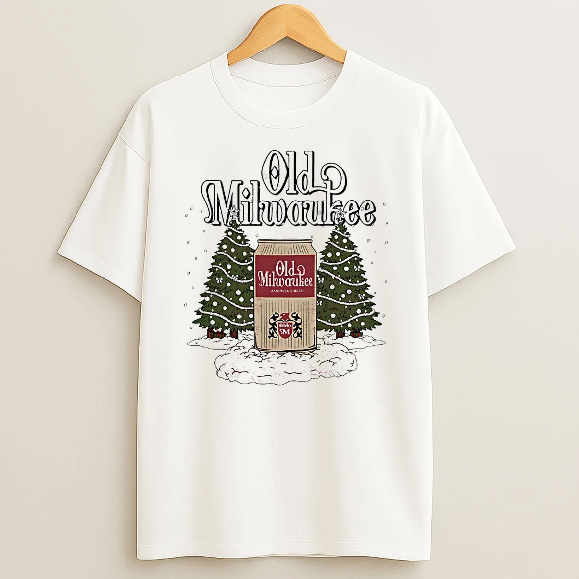 Old Milwaukee Holiday Christmas Vintage Circle Tshirt Hoodie