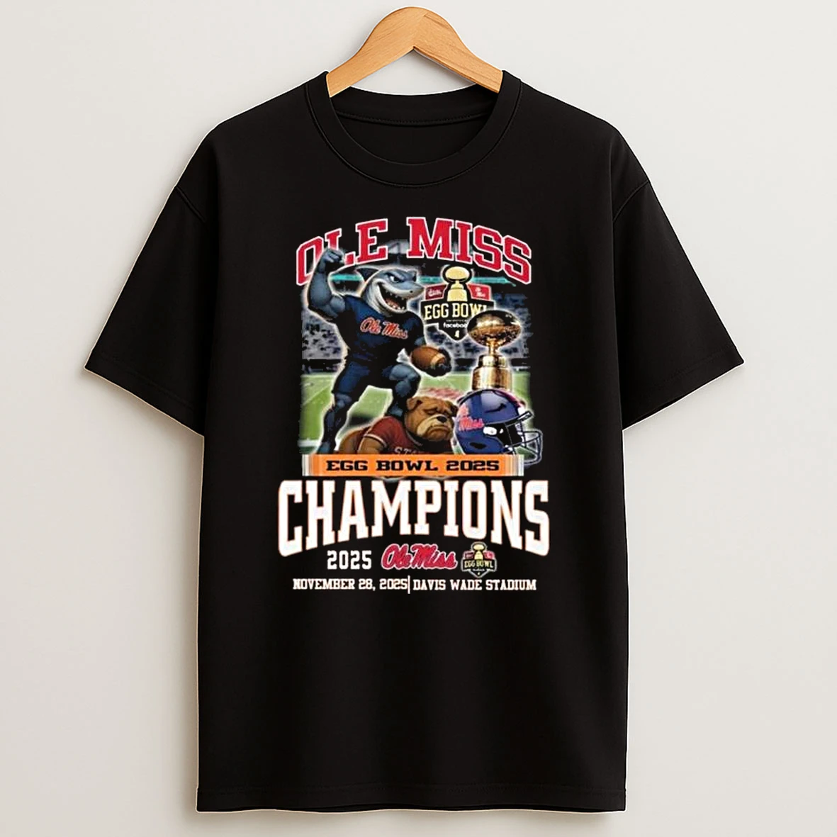 Ole Miss Rebels Mascot Egg Bowl Champions 2025 Winner November 28 2025 Tshirt Hoodie