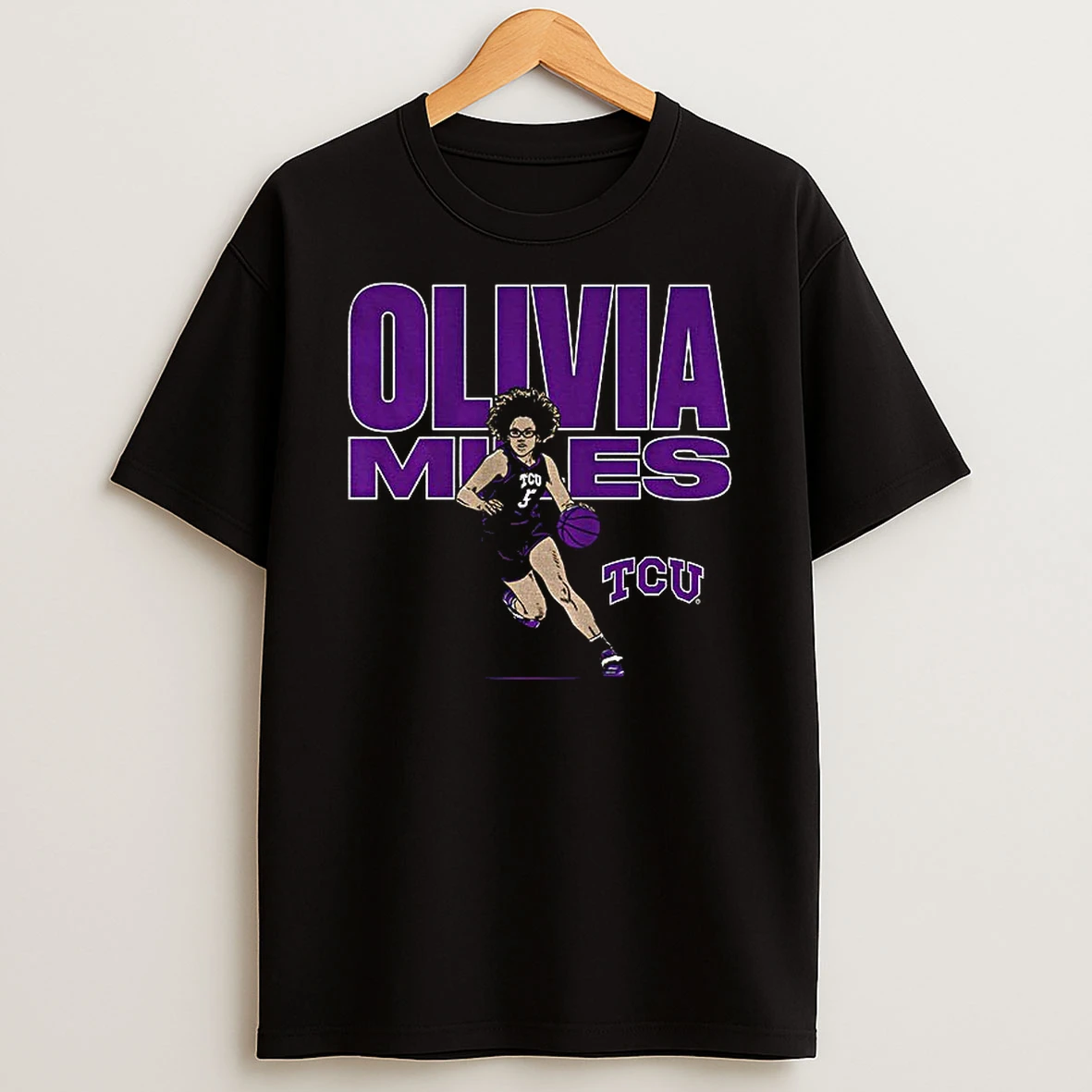 Olivia Miles Name Pose Tcu Horned Frogs Basketball Wnba Tshirt Hoodie