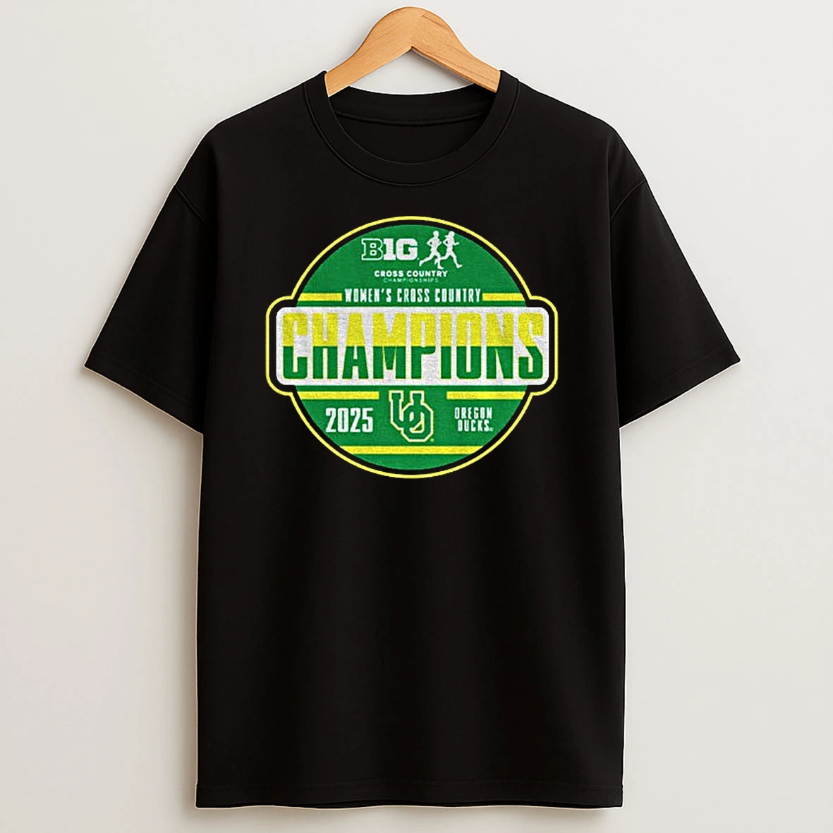 Oregon Ducks Big Womens Cross Country Champions 2025 Logo Tshirt Hoodie