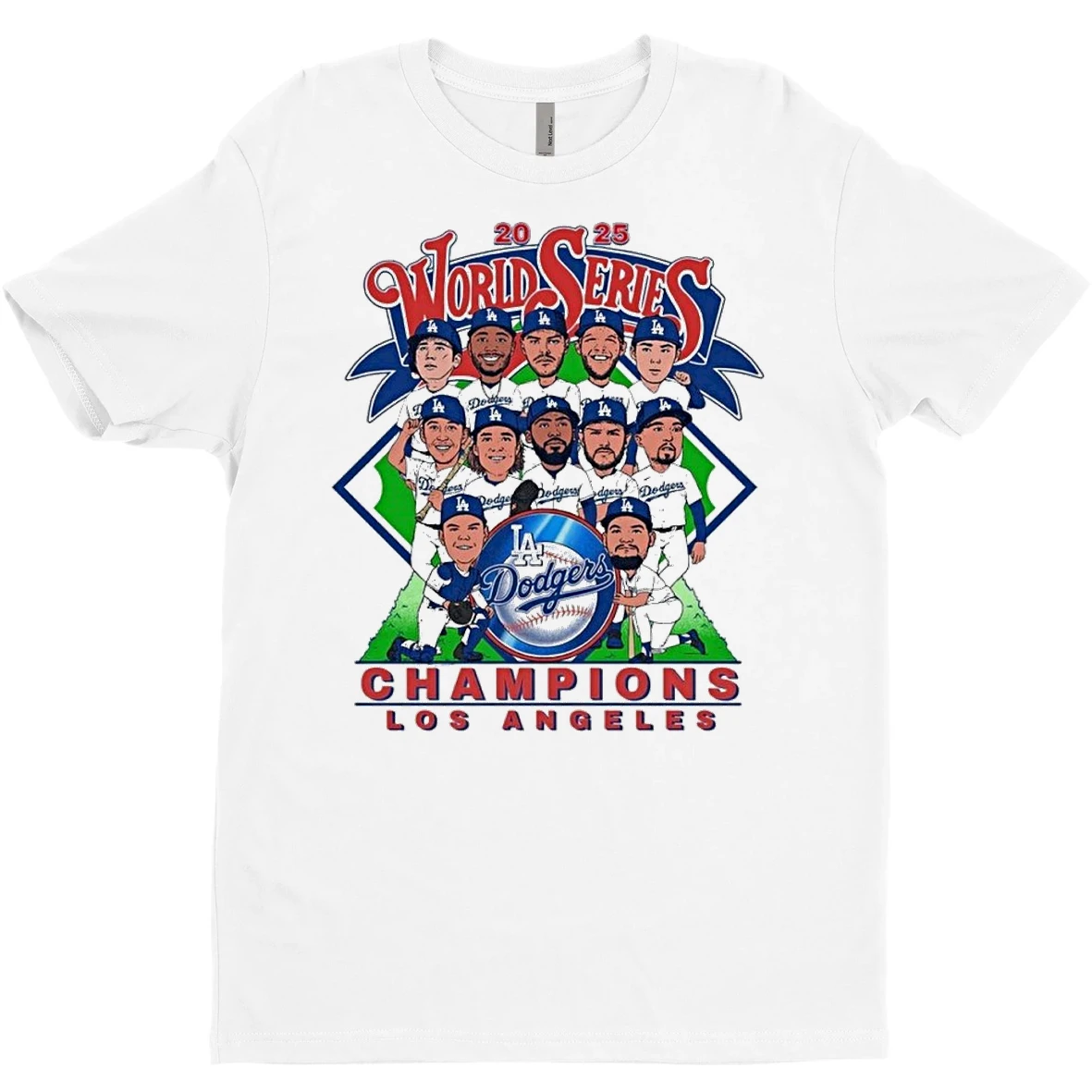 Original Dodgers Caricature 2025 World Series Champions T Shirt Sweater