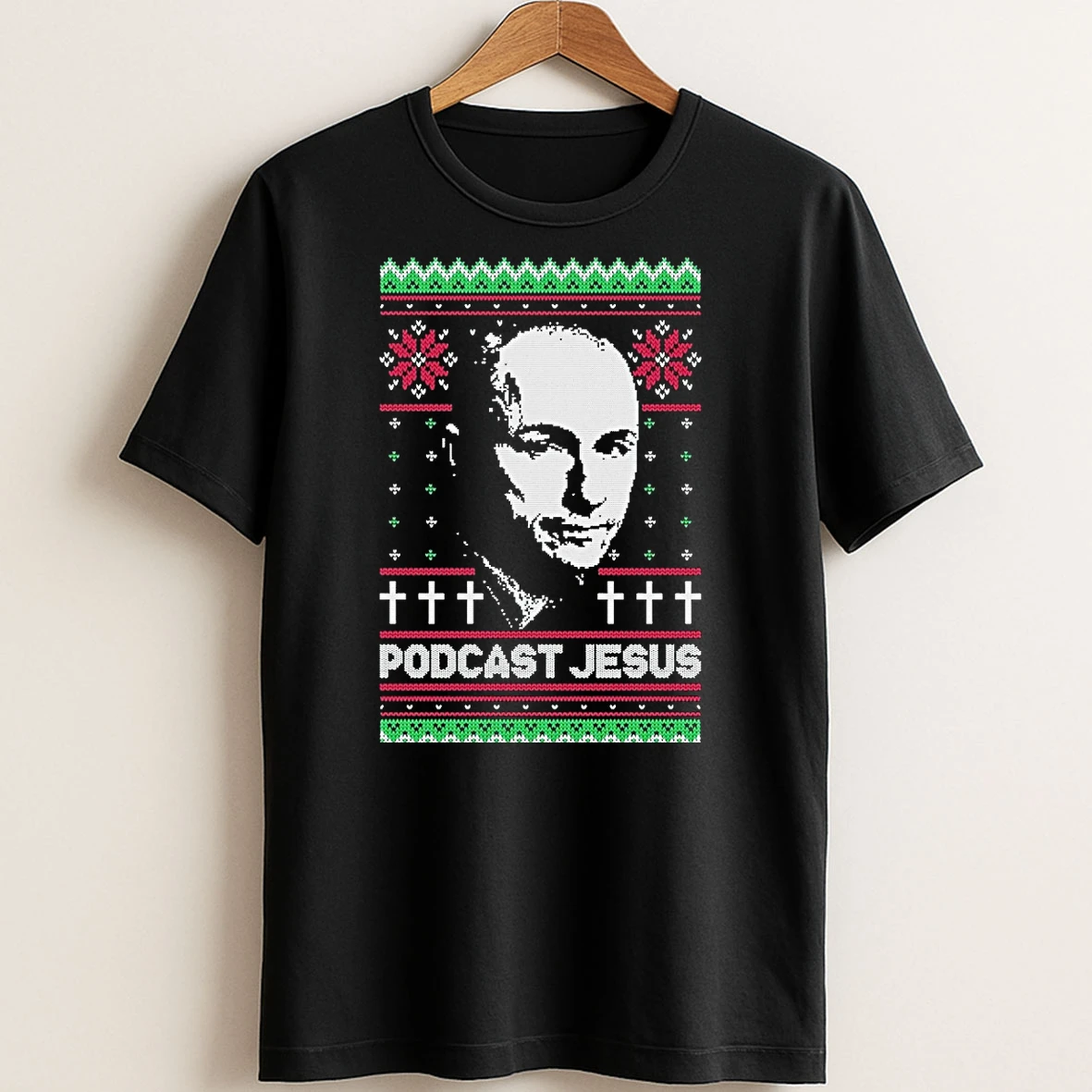 Original Podcast Jesus Ugly Christmas T Shirt Sweater