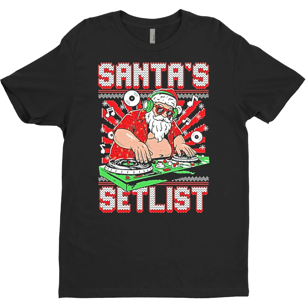 Original Santas Setlist Ugly Christmas T Shirt Sweater