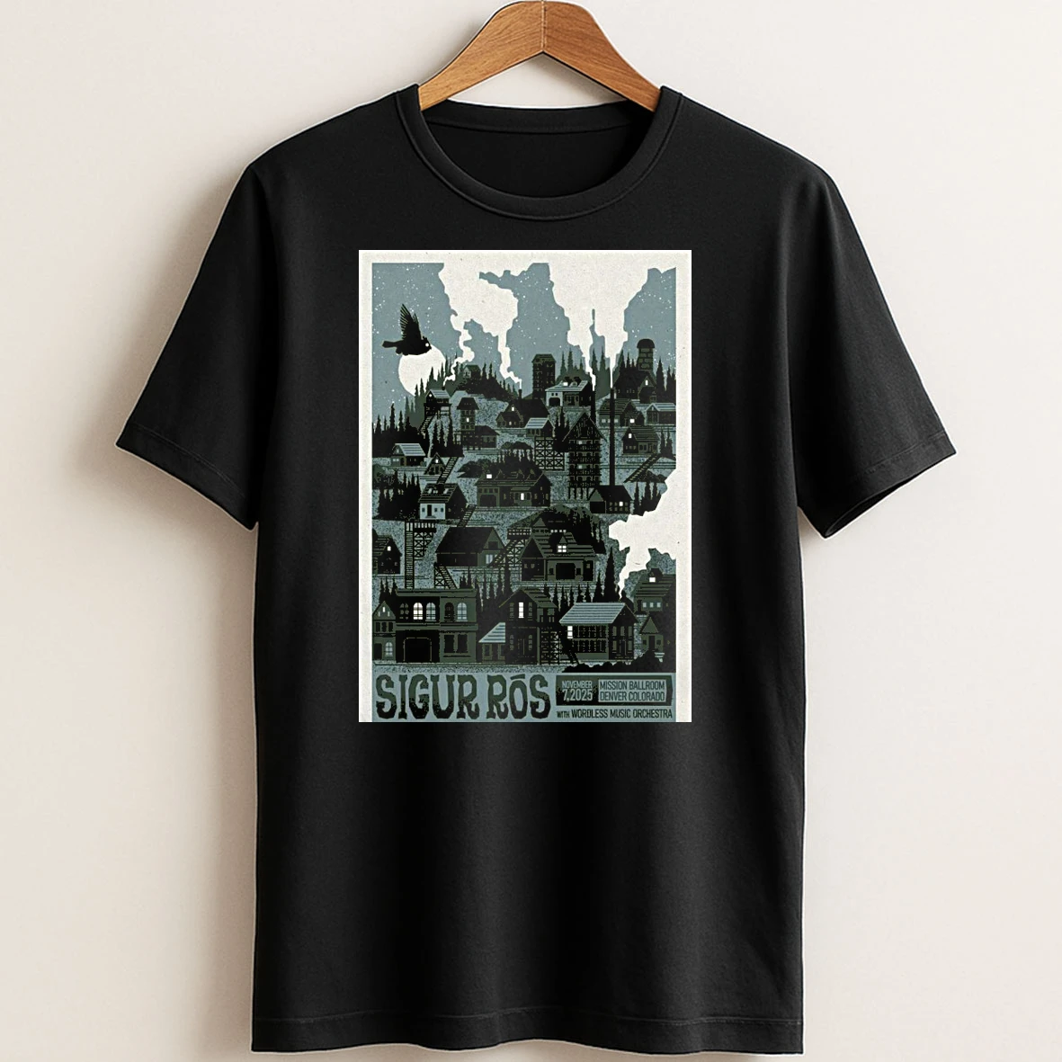 Original Sigur Ros Nov 7 2025 Mission Ballroom Denver Co T Shirt Sweater