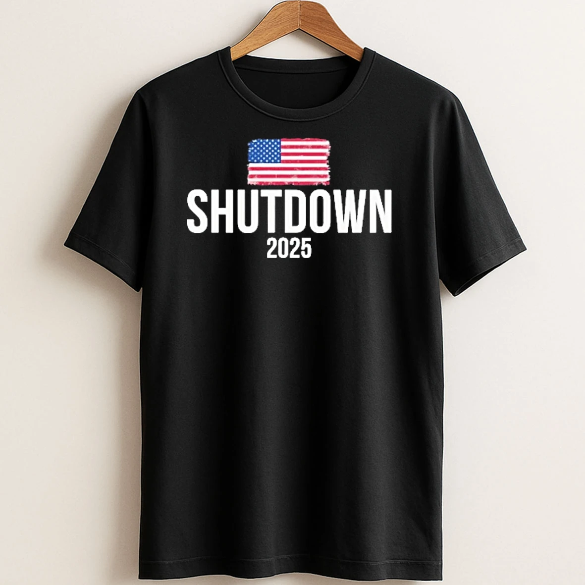 Original The 2025 Shutdown American Flag T Shirt Sweater