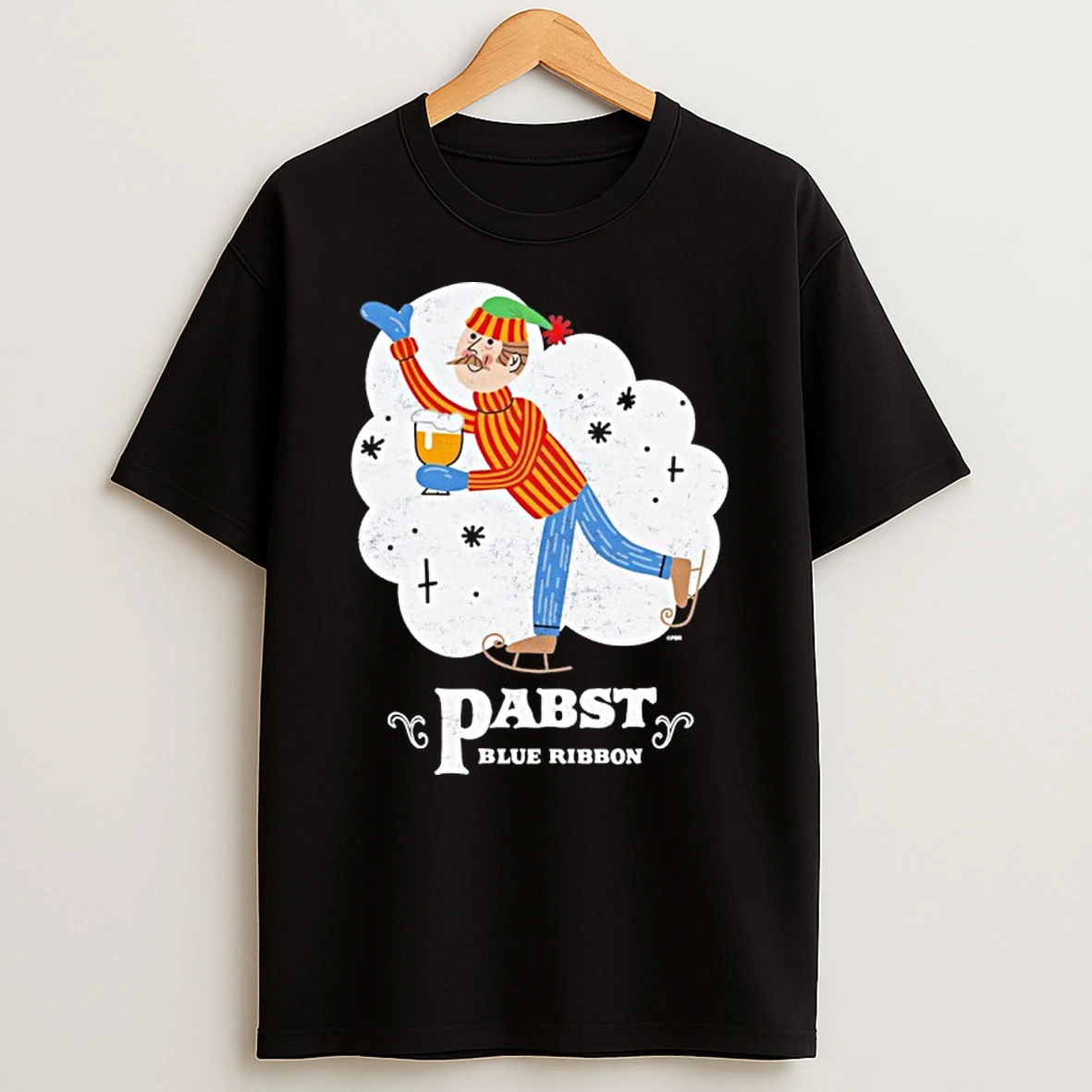 Pabst Blue Ribbon Vintage Christmas Tshirt Hoodie