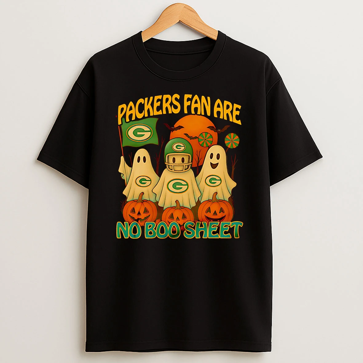 Packers Fan Are No Boo Sheet Halloween Tshirt Hoodie