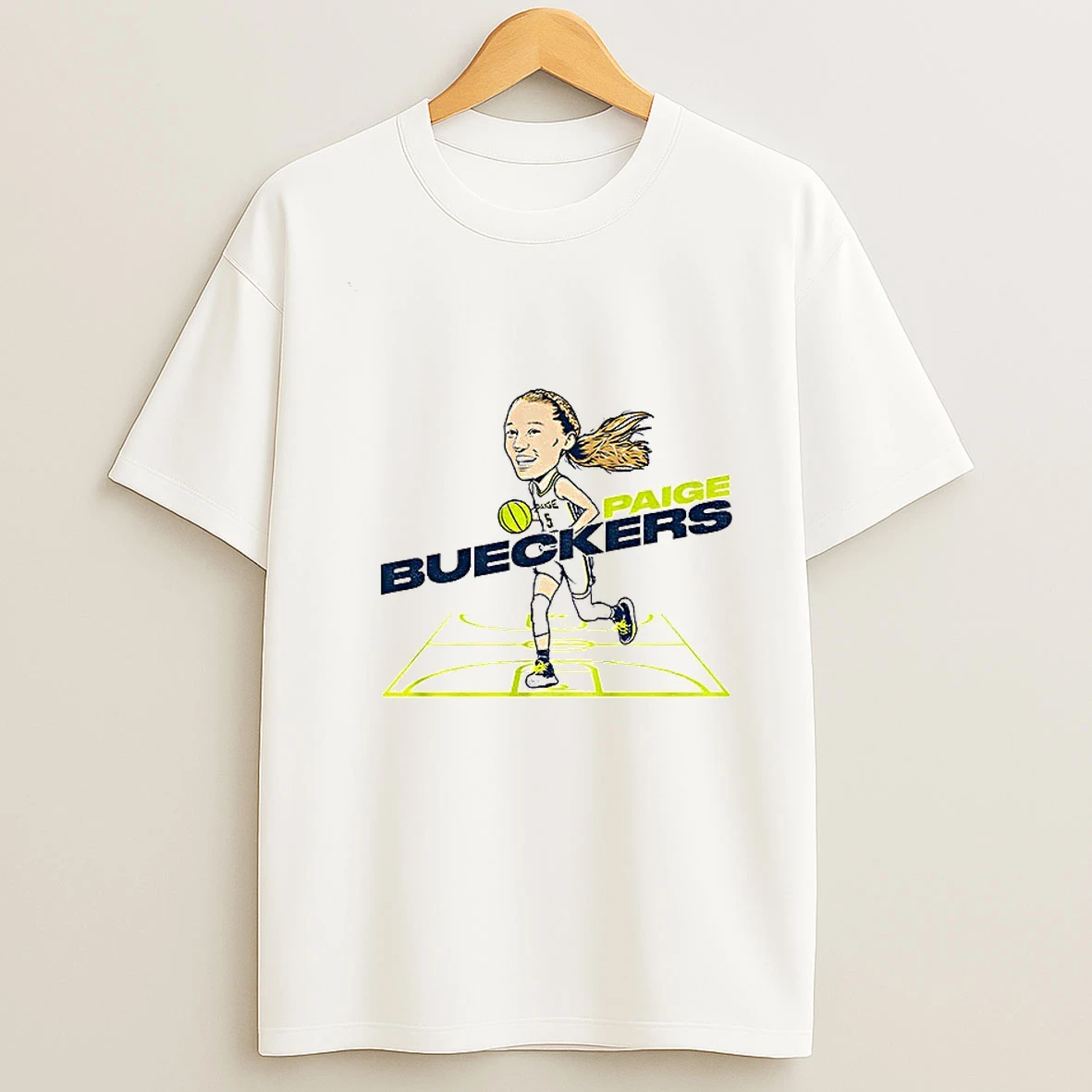 Paige Bueckers Cartoon Dallas Wings Wnba Basketball Dallas Caricature 2025 Tshirt Hoodie