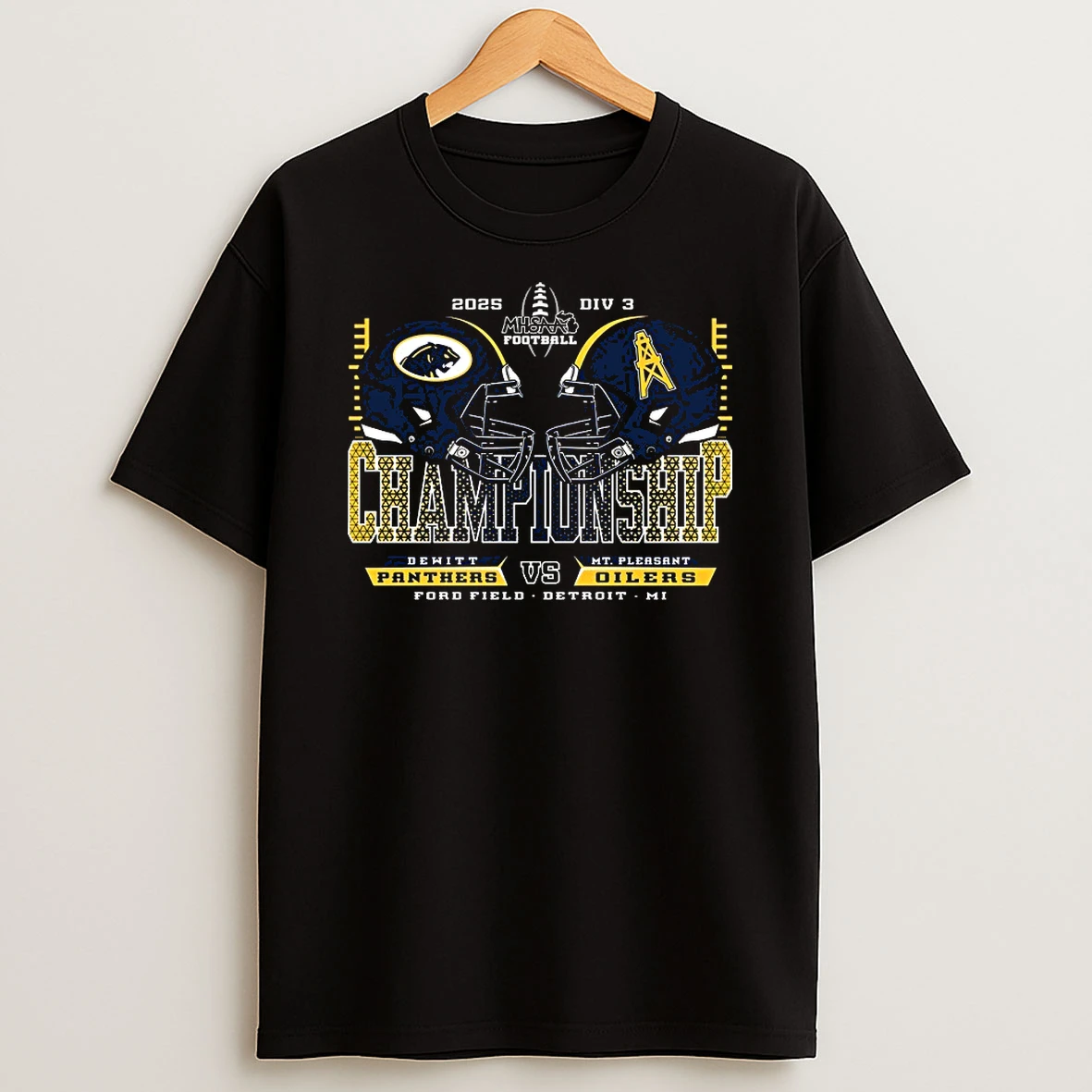 Panthers Vs Oilers 2025 Mhsaa Division 3 Football Championship Tshirt Hoodie