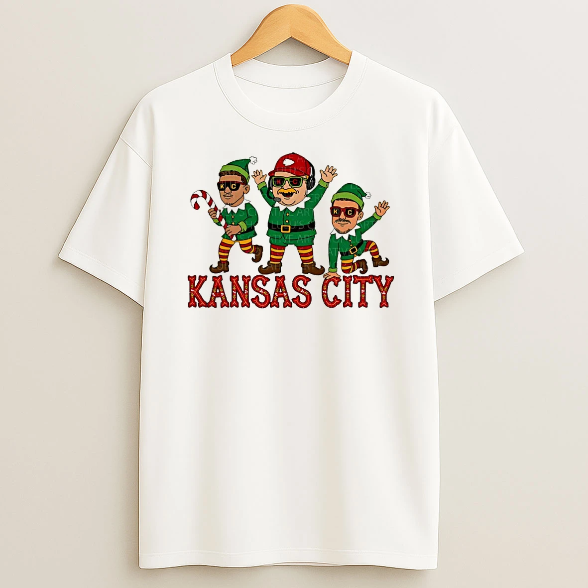 Patrick Mahomes Elf Kansas City Chiefs Christmas Tshirt Hoodie