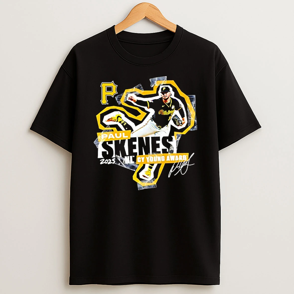 Paul Skenes Pittsburgh Pirates 2025 National League Cy Young Award Winner Signature Tshirt Hoodie
