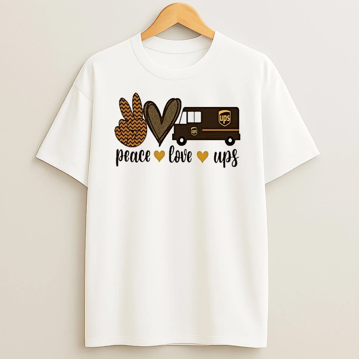 Peace Love Ups Hand Love Car Tshirt Hoodie