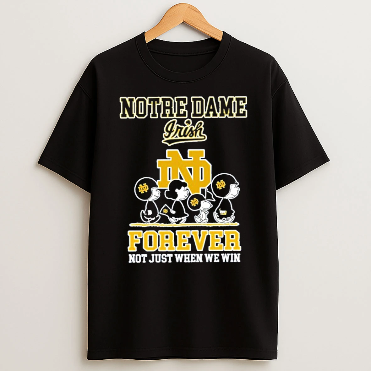 Peanuts Abbey Road Notre Dame Irish Forever Not Just When We Win Tshirt Hoodie