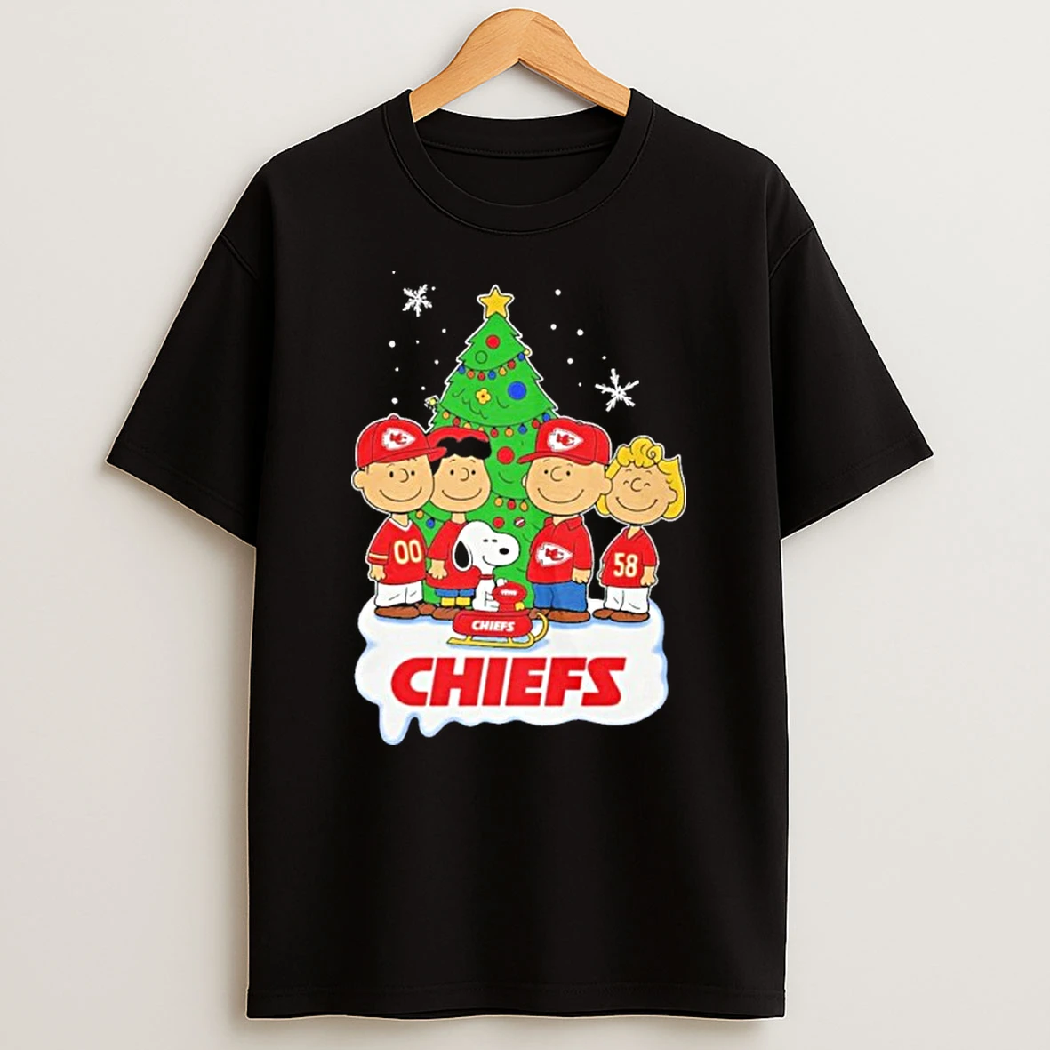 Peanuts Chiefz Merry Christmas Tshirt Hoodie