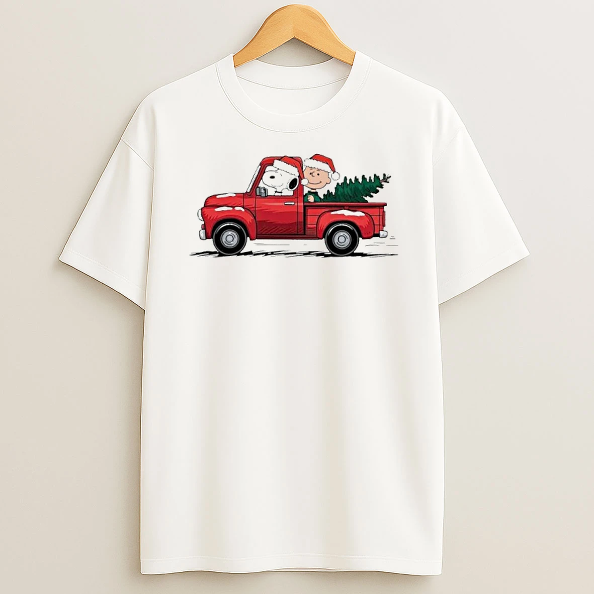 Peanuts Christmas Car Tshirt Hoodie