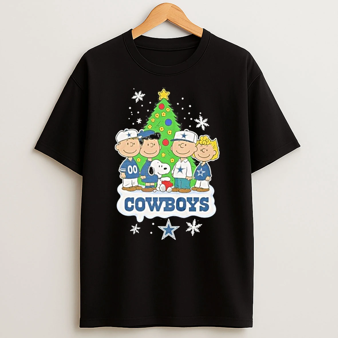 Peanuts Cowboys Tree Christmas Tshirt Hoodie