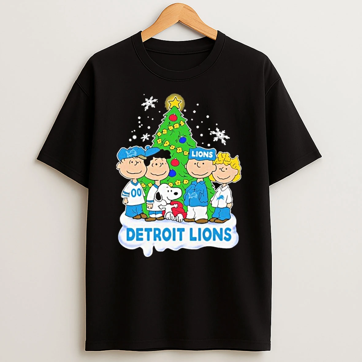 Peanuts Detroit Lions Christmas Tshirt Hoodie