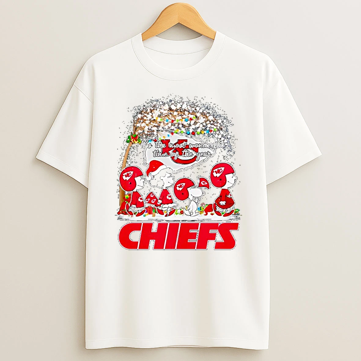 Peanuts Characters Kansas City Chiefs Its The Most Wonderful Time Of The Year Tshirt Hoodie