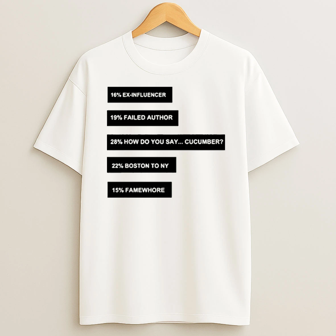 Percentages Ex Influencer Failed Author Cucumber Joke Tshirt Hoodie