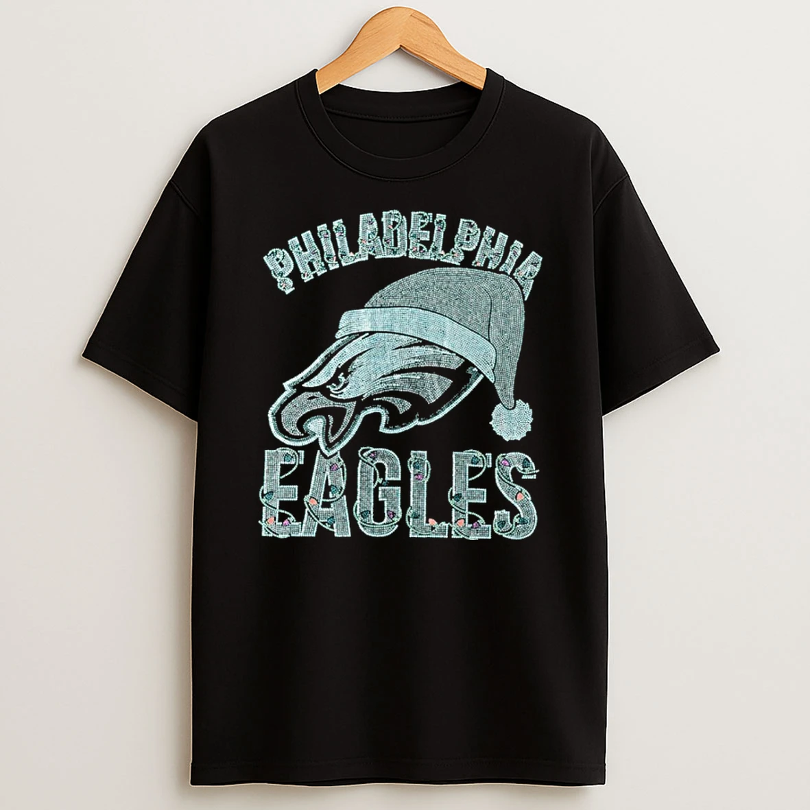 Philadelphia Eagles Santa Logo Light Tshirt Hoodie