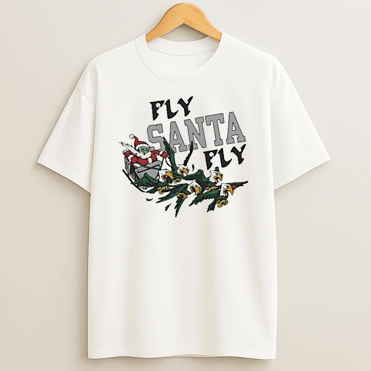Philly Fly Santa Fly Birds Eagles Christmas Tshirt Hoodie