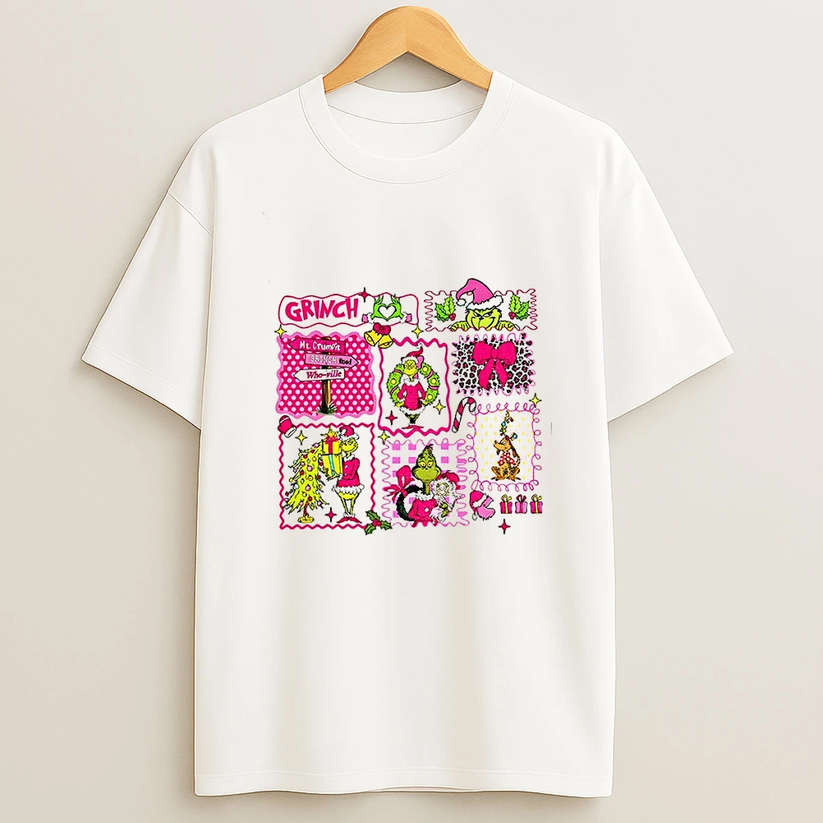 Pink Grichmas Christmas Leopard Green Xmas Grinch And Friends Tshirt Hoodie