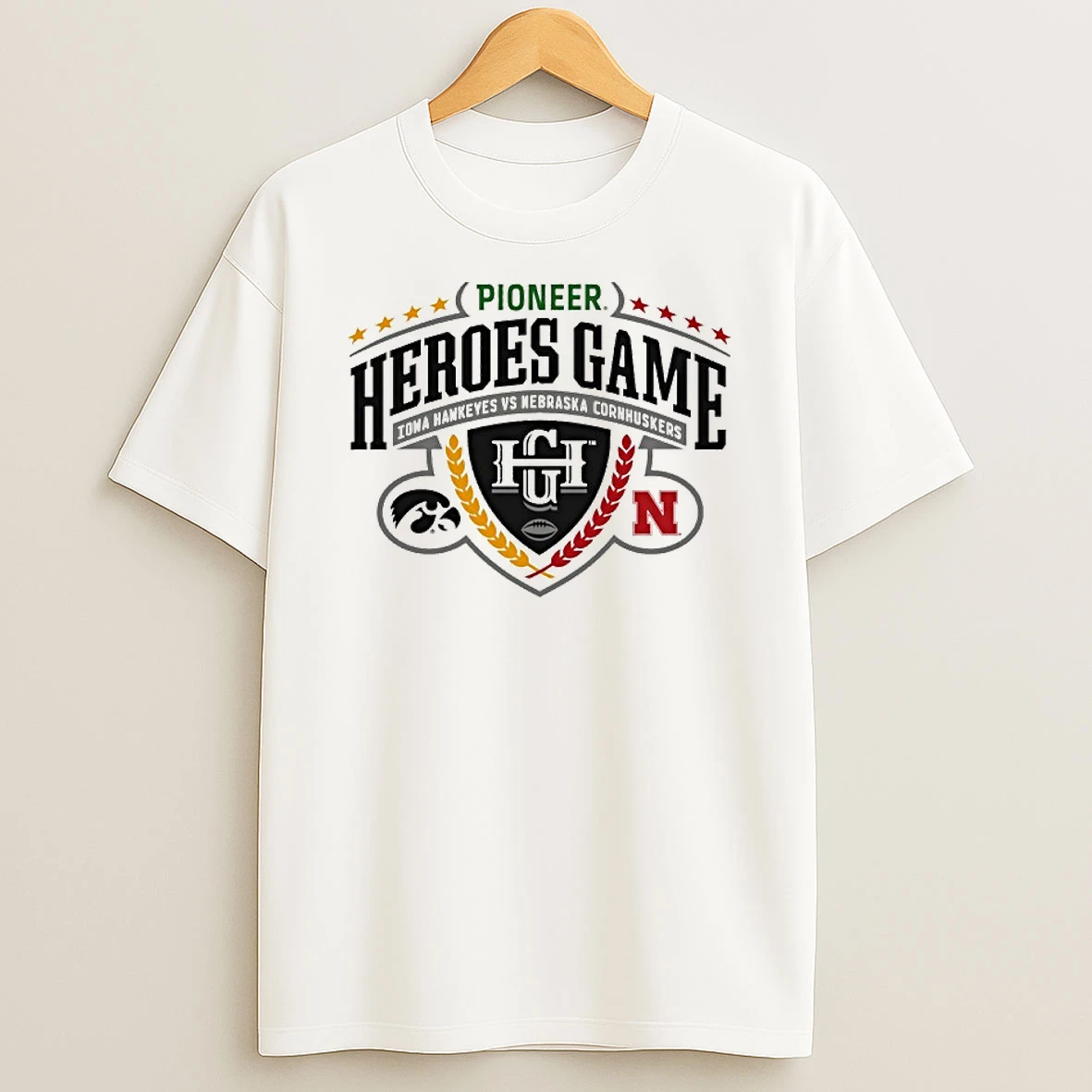 Pioneer Heroes Game Iowa Vs Nebraska Football 2025 Tshirt Hoodie