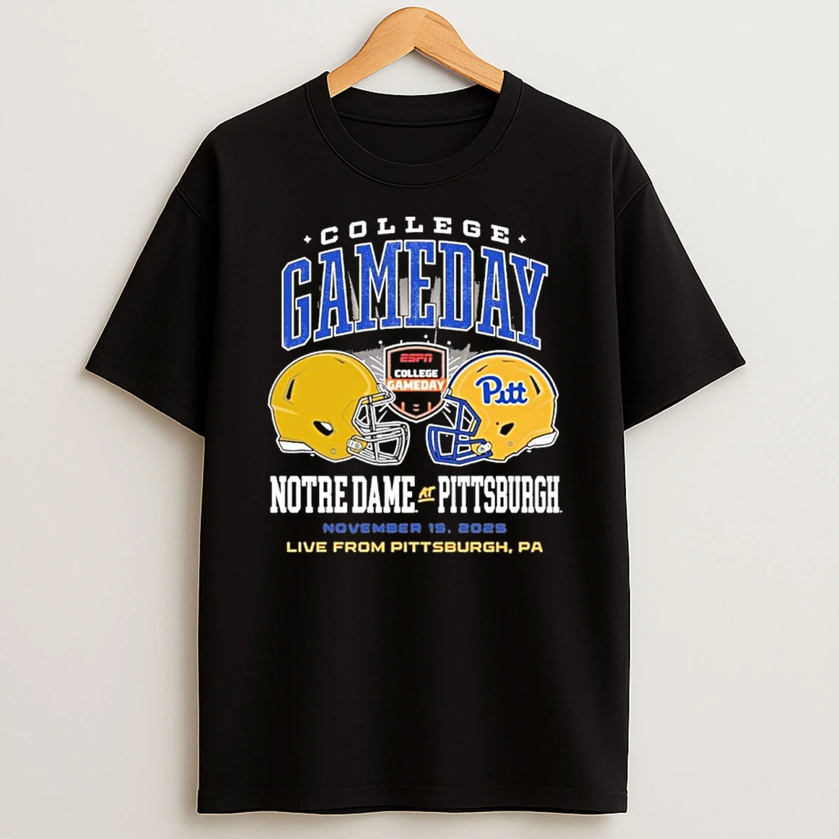 Pitt Panthers College Gameday Vs Notre Dame Helmet 2025 Tshirt Hoodie