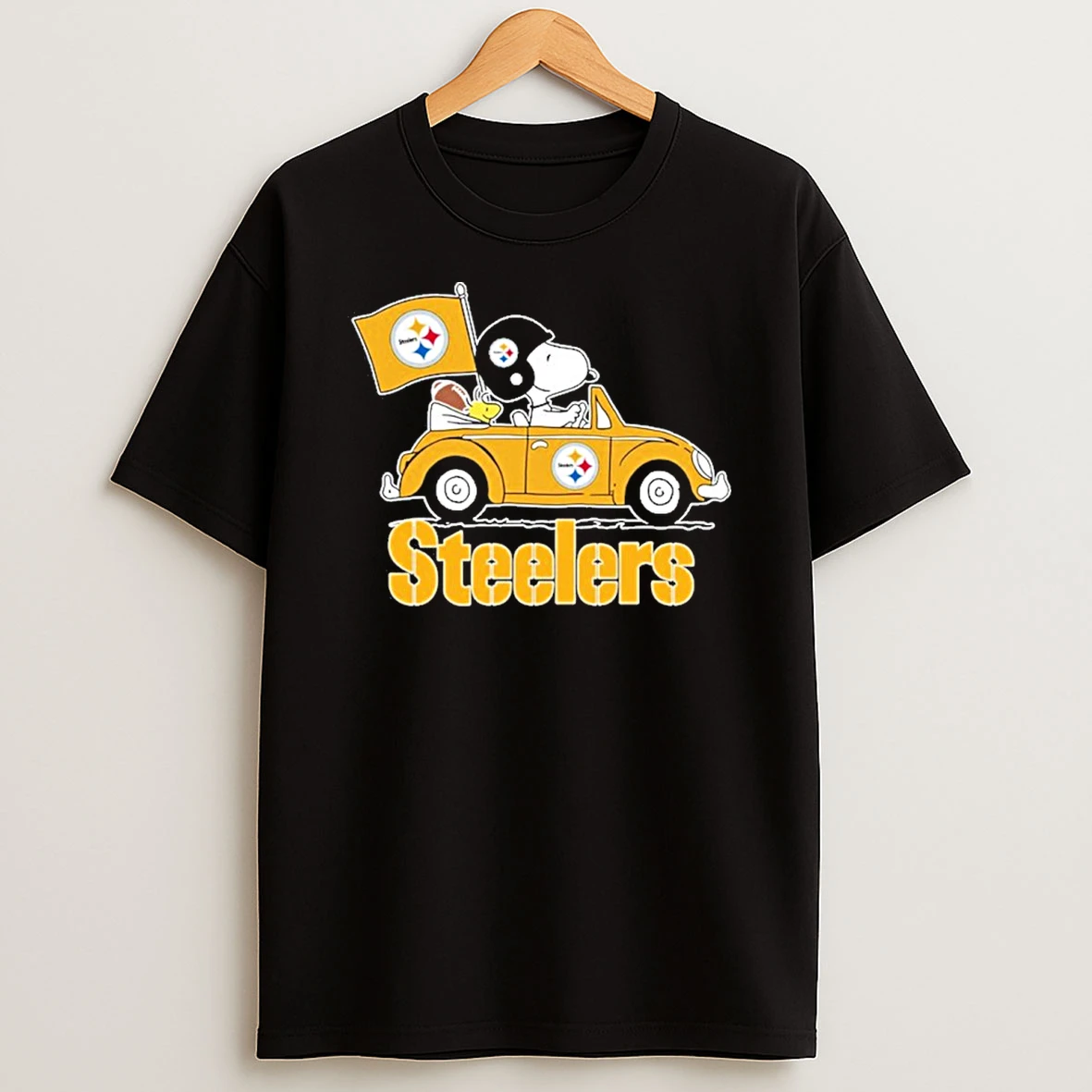 Pittsburgh Steelers Football X Snoopy Drive Car Tshirt Hoodie