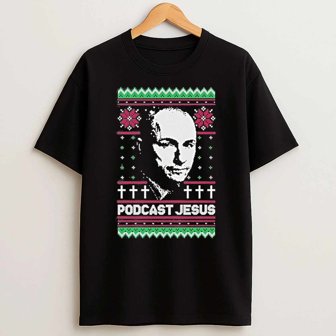 Podcast Jesus Ugly Merry Christmas Tshirt Hoodie