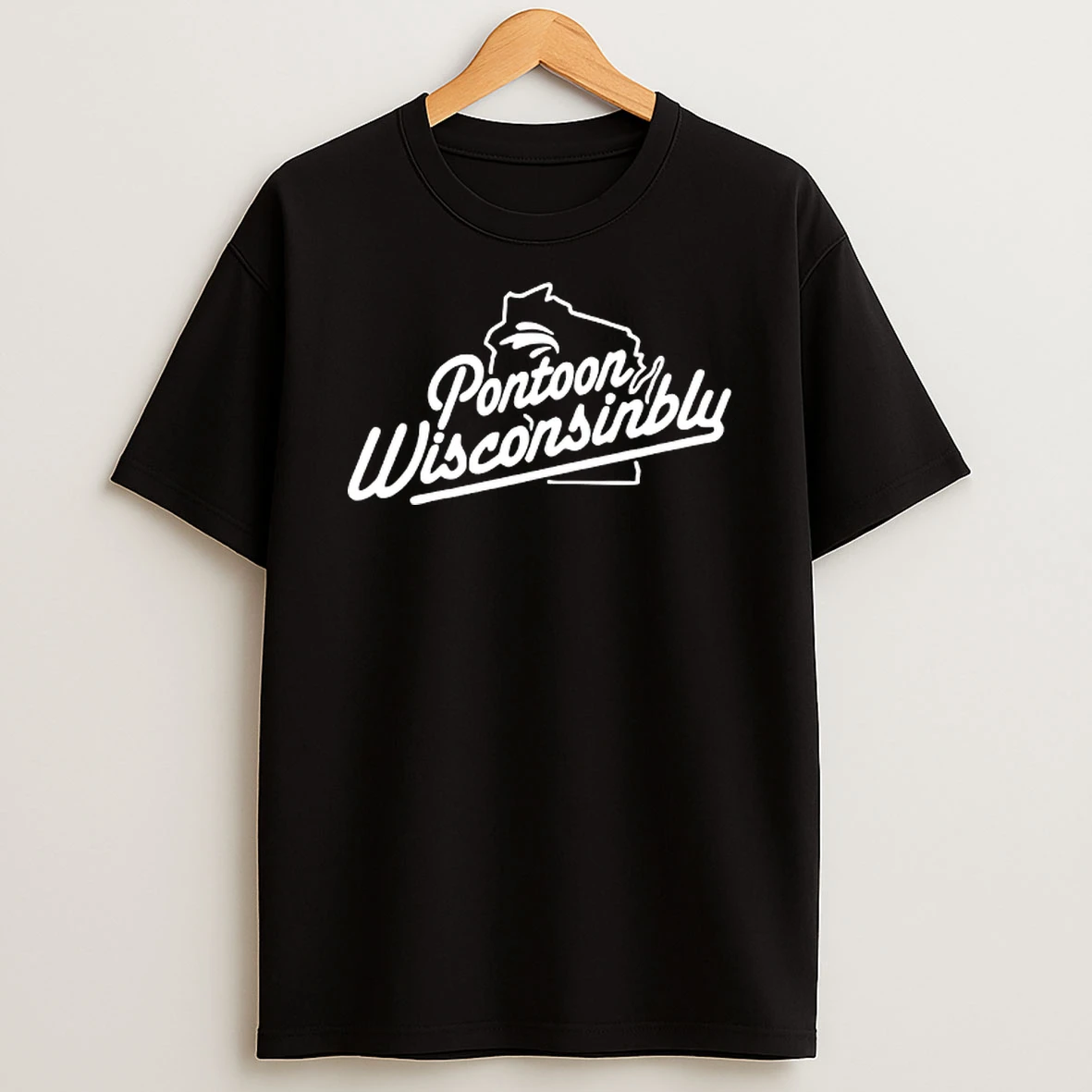 Pontoon Wisconsinbly State Logo Tshirt Hoodie