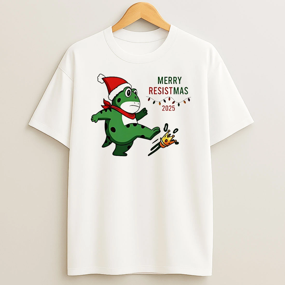 Portland Frog Kick Crown Resist Merry Christmas Merry Christmas Tshirt Hoodie