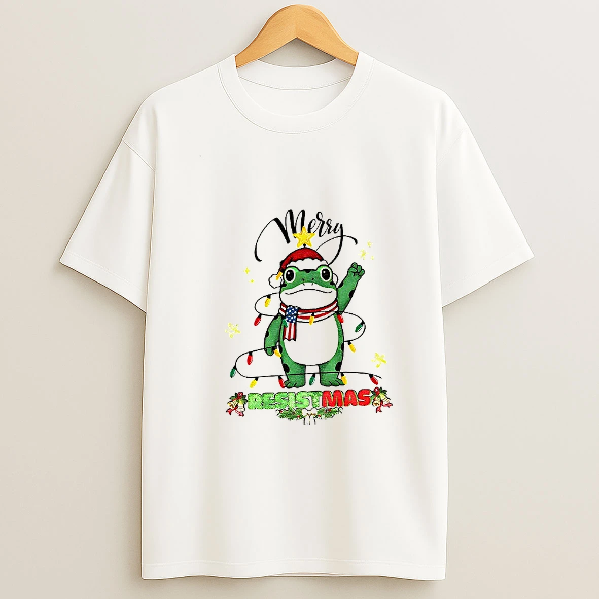 Portland Frog Santa Hat Merry Resistmas Merry Christmas 2025 Tshirt Hoodie