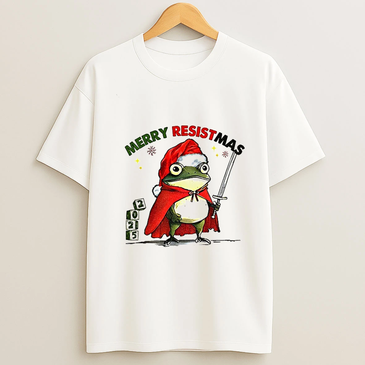 Portland Frog Santa Hat Merry Resistmas Merry Christmas 2025 Meme Tshirt Hoodie